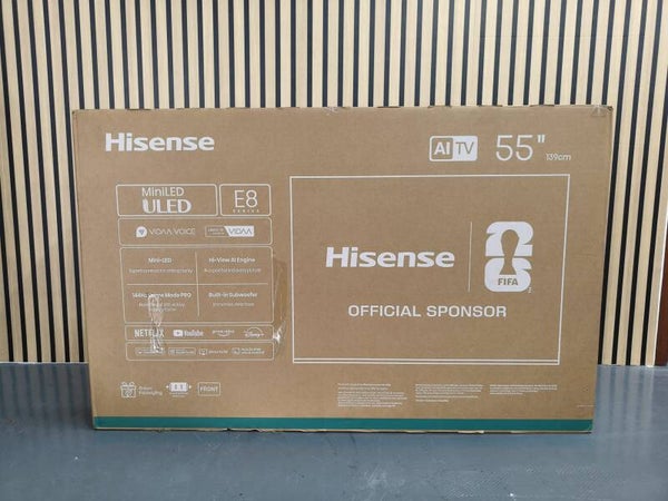 HISENSE 55 inch E8 Series MiniLED ULED 144Hz AI TV Model: 55E8Q