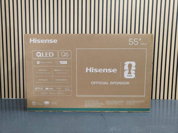 HISENSE 55 inch 4K QLED AI TV | Dolby Vision & Audio Model:55Q6Q