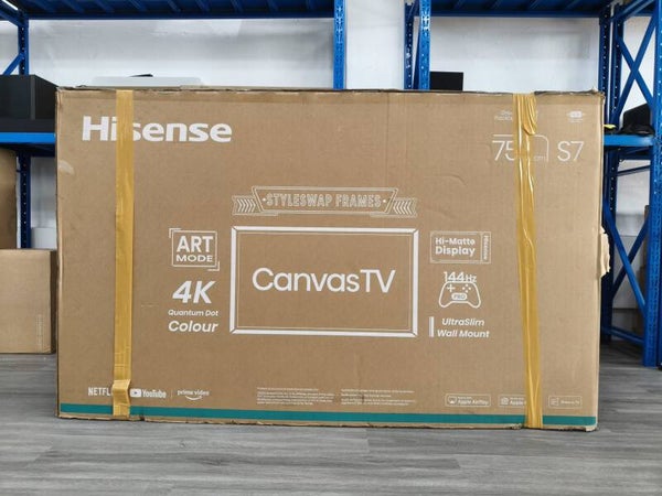HISENSE 75 IN 4K UHD CANVAS AI QLED TV 144Hz Model: 75S7Q
