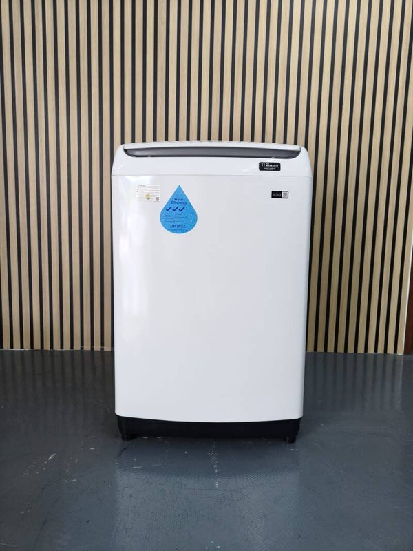 USED SAMSUNG 8.5KG TOP LOAD WASHING MACHINE WOBBLE™ TECHNOLOGY Model: WA85T5160WW/SP (WHITE)