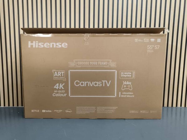 HISENSE 55 INCH QLED 4K SMART 144Hz CANVAS TV Model: 55S7S
