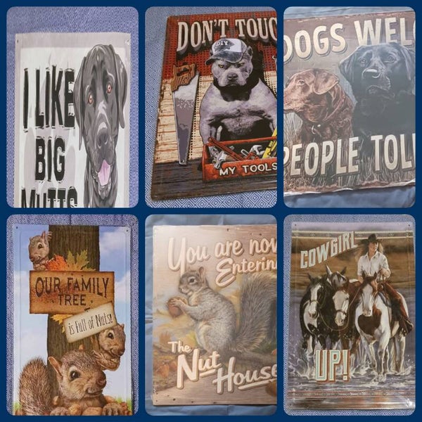 Tin signs Animal humor