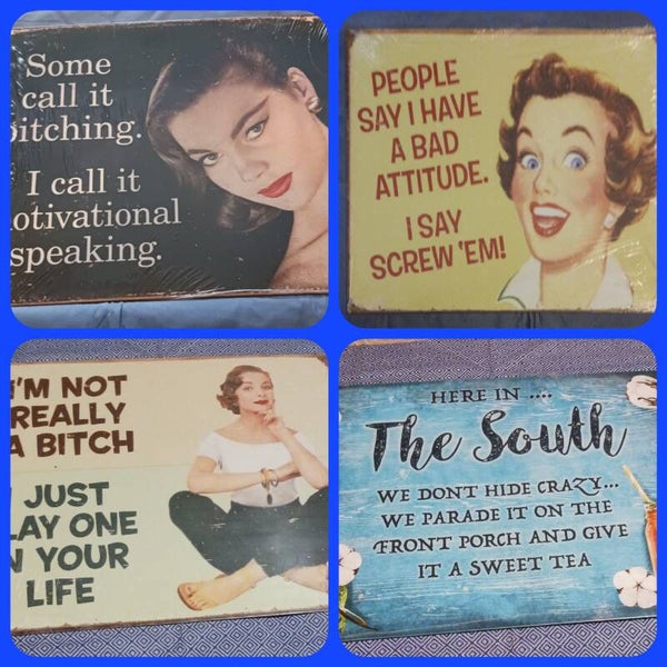 Adult humor tin signs
