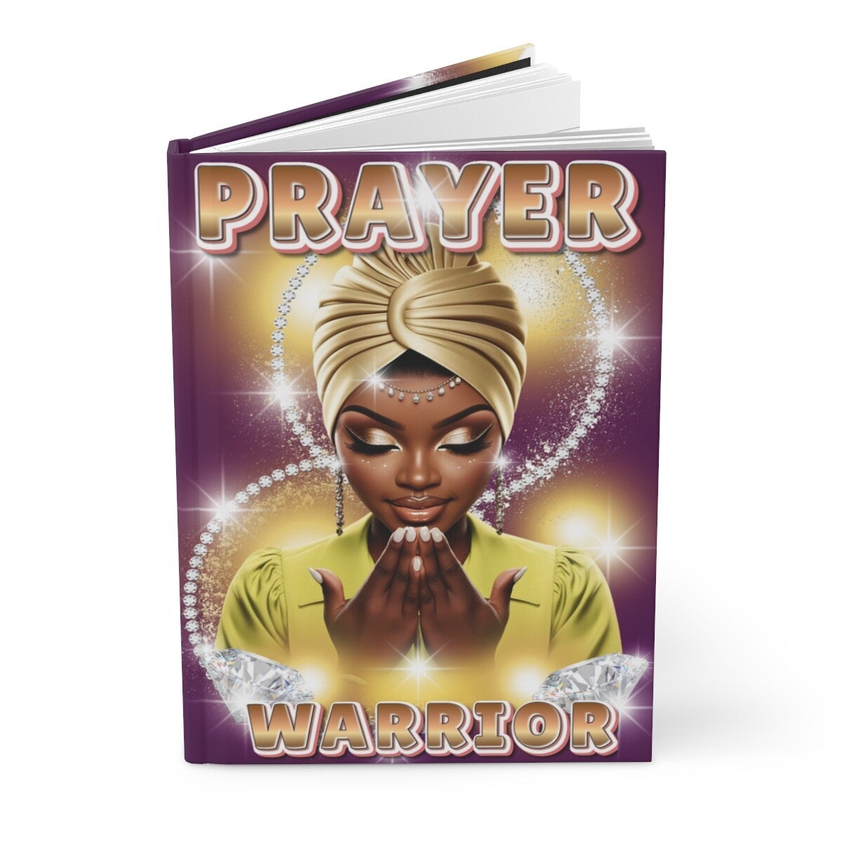 PRINTIFY- GOLD PRAYER WARRIOR JOURNAL COVER