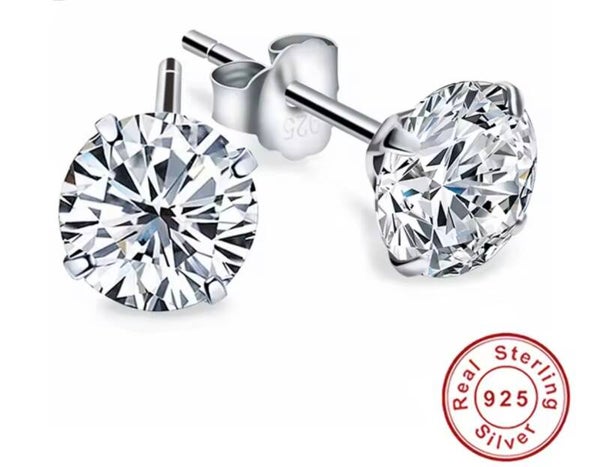 925 Sterling Silber Ohrstecker mit Zirkonia – Klassische Diamantoptik, Hypoallergen & Zeitlos Elegant