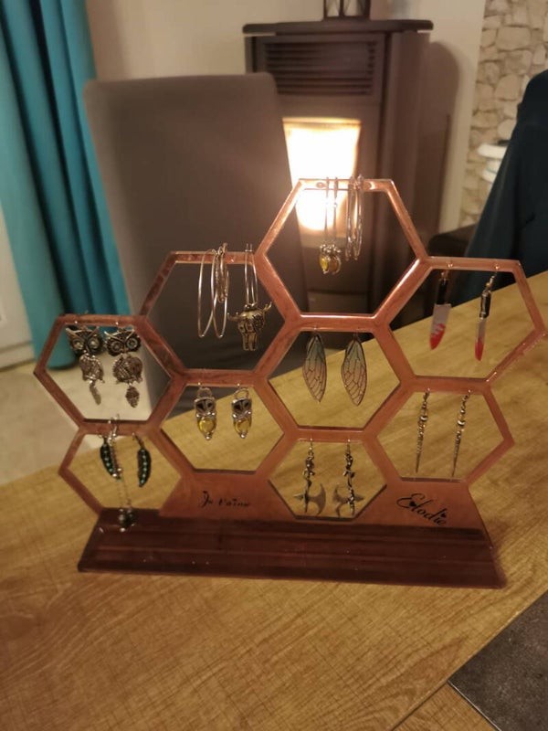 Personnalisation - Porte-bijoux en résine – Présentoir artisanal fait main