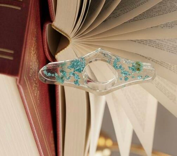 Bague de lecture en résine – Accessoire élégant pour lecteurs passionnés - réf 124