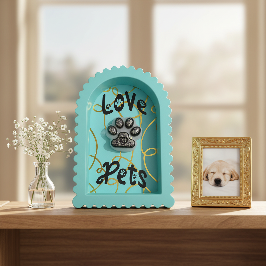 🐾 Décoration “Love Pets” – Le Cadeau Parfait pour les Amoureux des Animaux   - réf 196