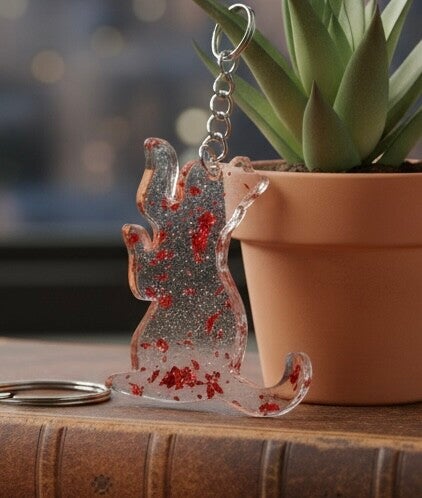 Porte-clés en résine – Création artisanale originale  - réf 197