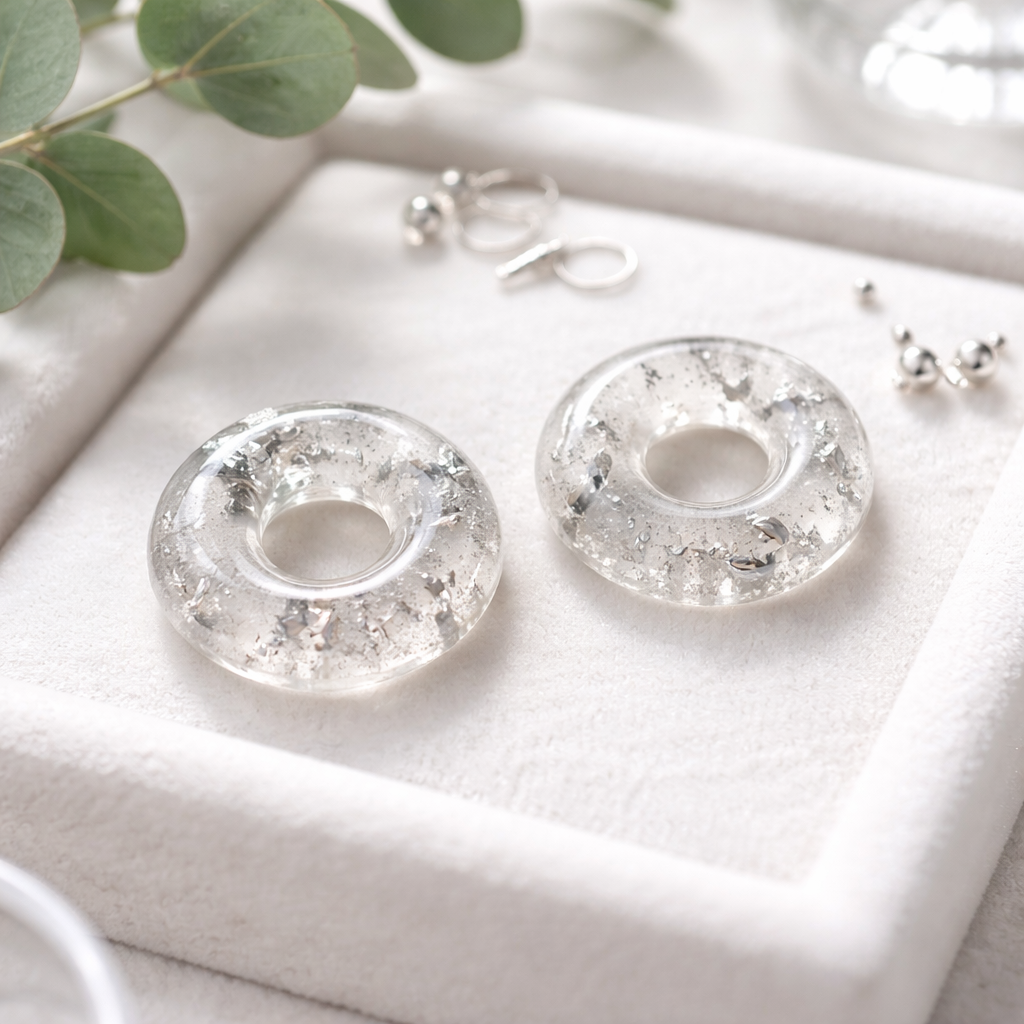 Pampilles en résine transparente (2 cm) - réf 267