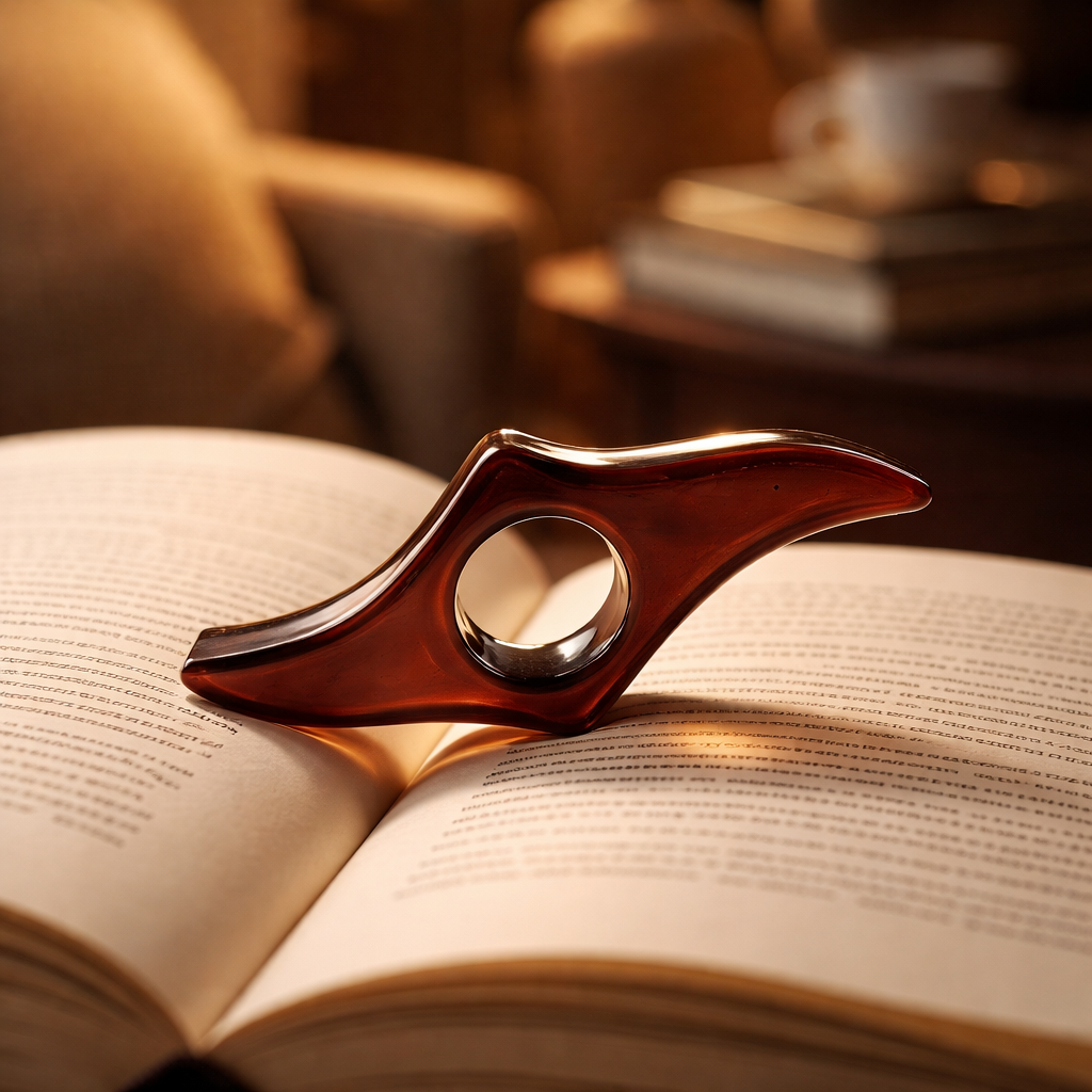 Bague de lecture – Résine artisanale - réf 285