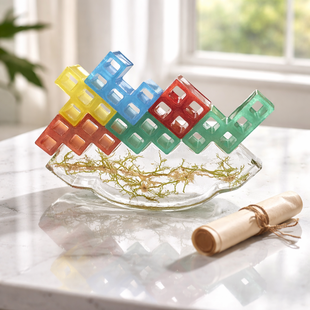 Jeu d’adresse en résine – Pièces colorées - réf 286