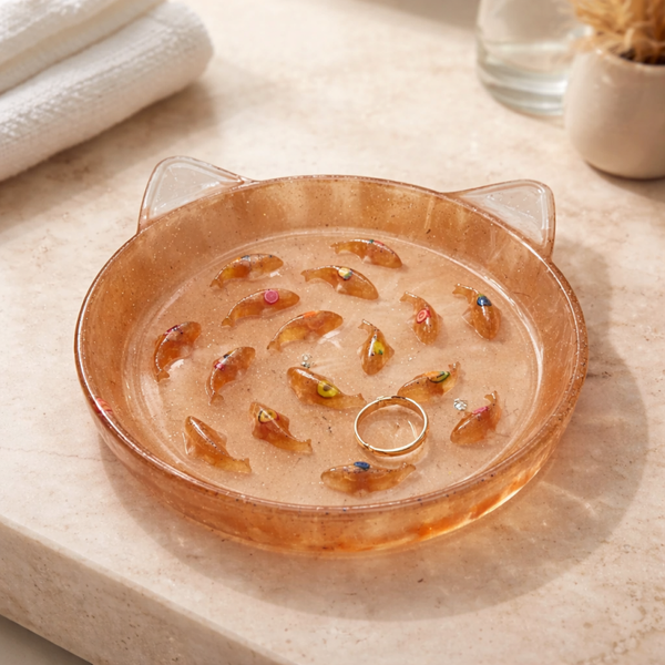 Vide-poche en résine – Forme de chat - réf 314