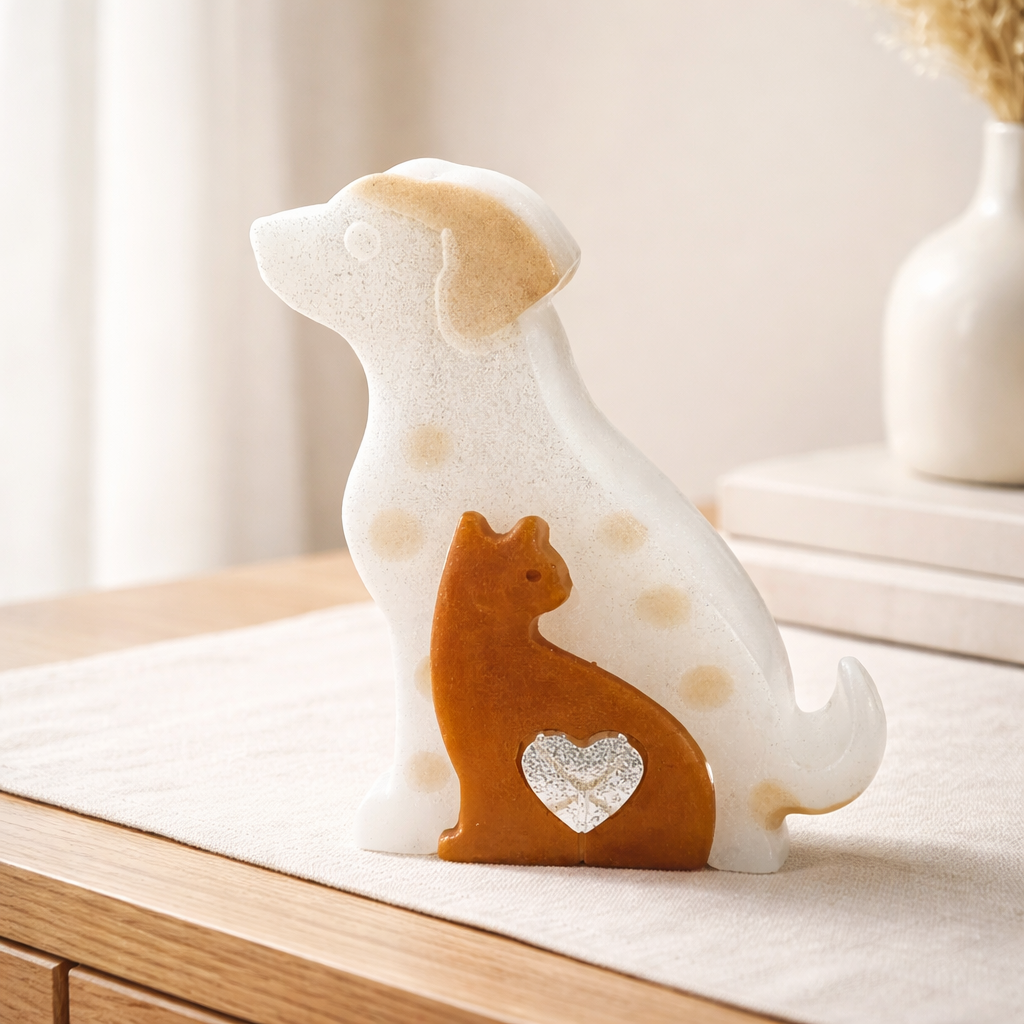 Sculpture décorative Chien & Chat – Réf 315