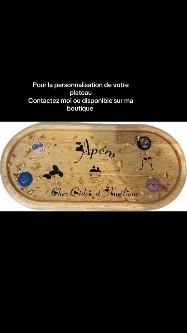 Personnalisation - Plateau en résine – Création artisanale sur mesure