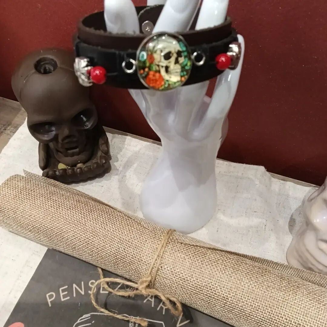 Bracelet tête de mort coloré