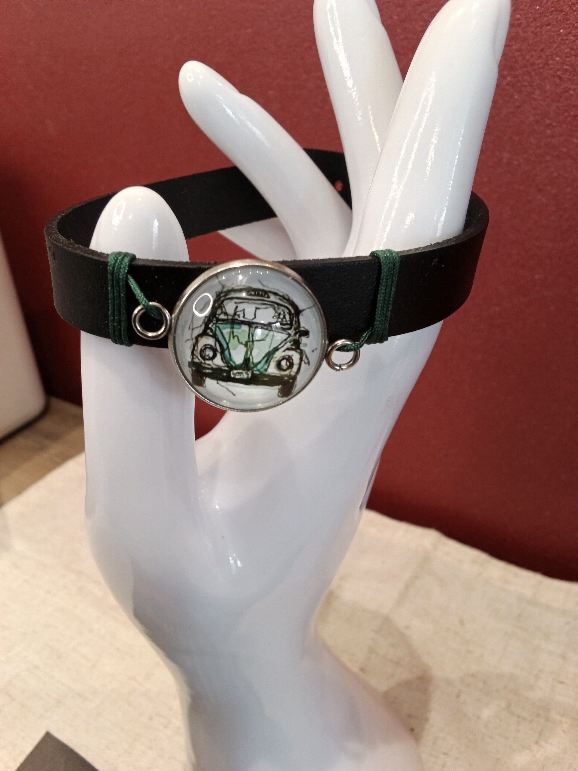 Bracelet voiture verte en 12 mm