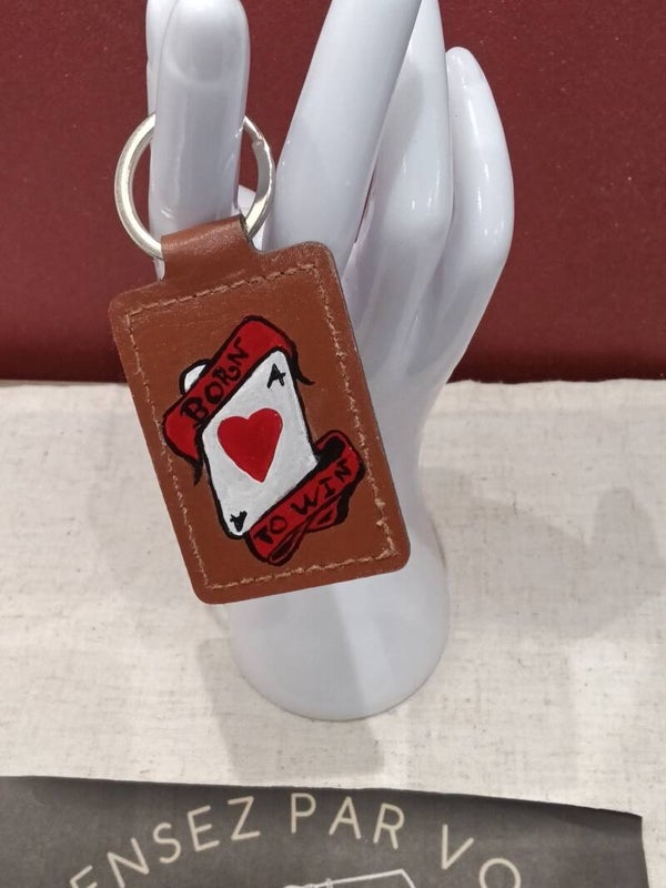 Porte clefs peinture carte