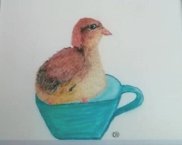 ''Chick In A Cup... - Turquoise.