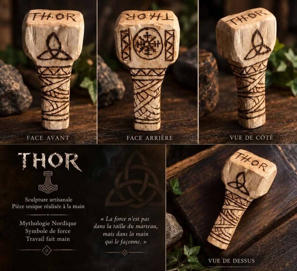 Marteau de Thor artisanal en bois
