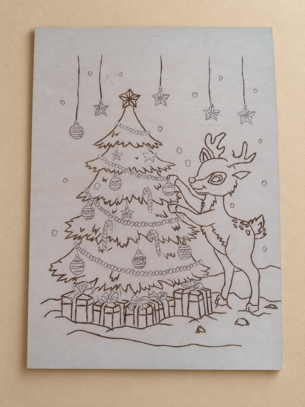 Sapin de Noël avec renne