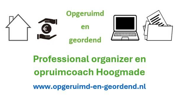 Opgeruimd en geordend, Professional organizer, opruimcoach en individuele begeleiding Hoogmade