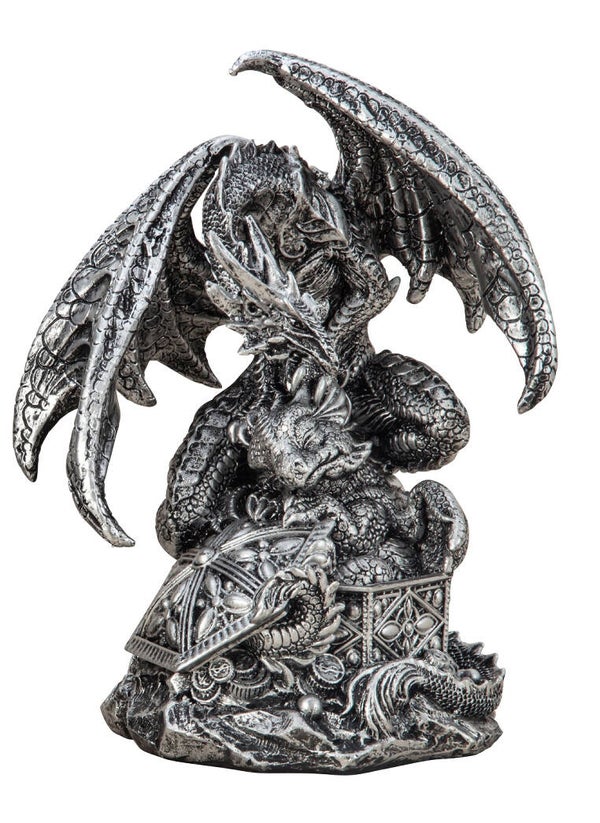 Drache auf Schatztruhe V02 – gratis Versand!