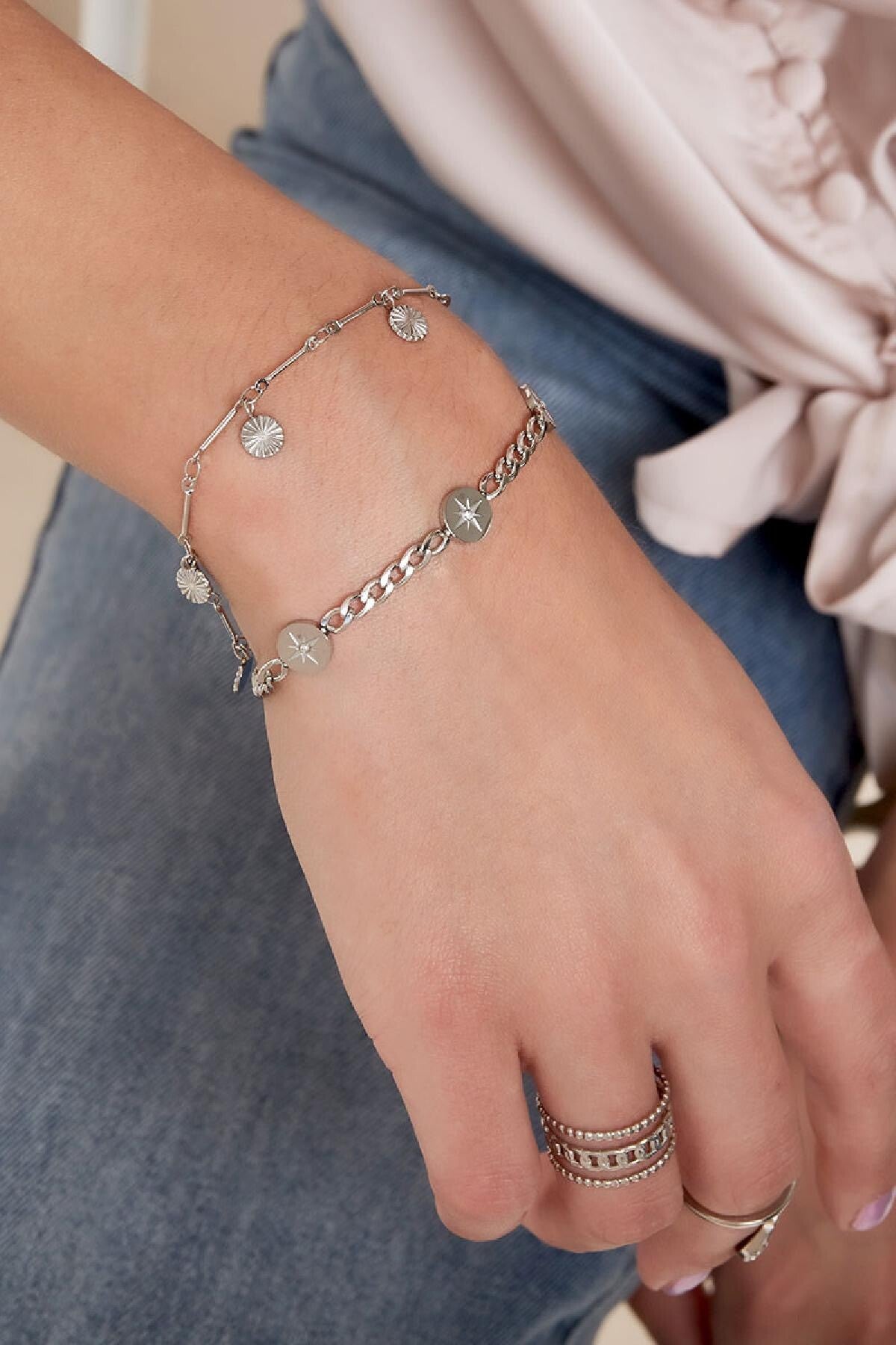 Armband glanzende sterren -goud