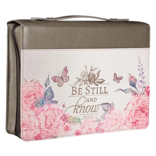 Be Still and Know Faux Leather Bible Cover