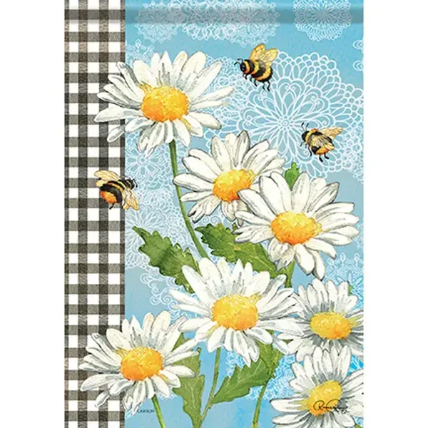 Bees and Daisies Garden Flag (Durasoft)