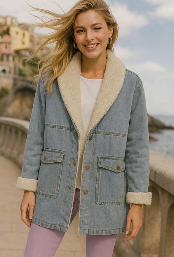 Sherpa Lined Denim Jacket