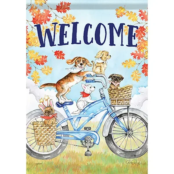 Fall Dogs Garden Flag (Durasoft)