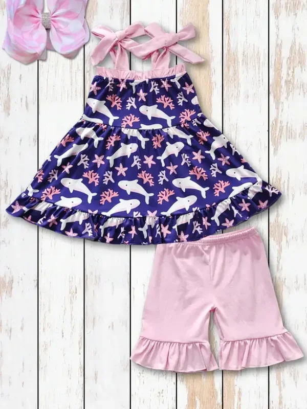 Shark Tunic with Ruffle Shorts