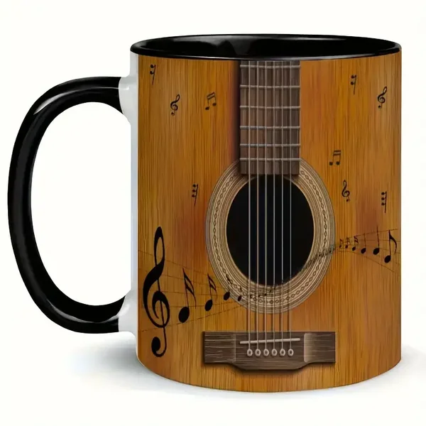 Guitar Themed Ceramic Coffee Mug