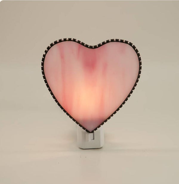 Stained Glass Heart Night Light