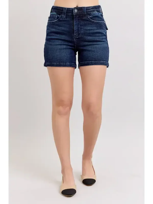 Judy Blue Back Flap Pocket High Waisted Shorts