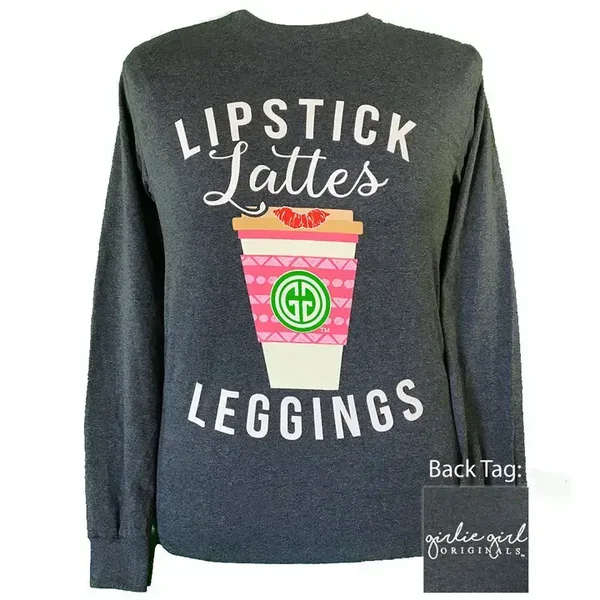 Lipstick, Lattes, and Leggings Heather TShirt