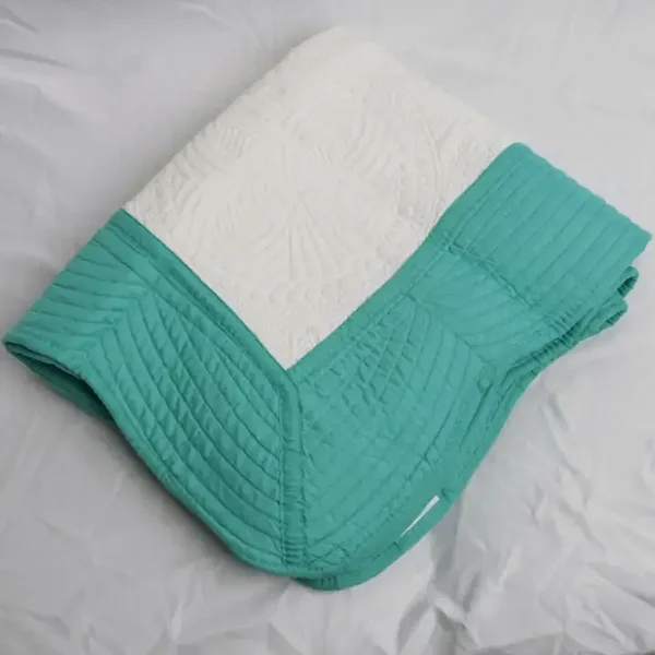 Baby or Lap Quilt-Teal Trim