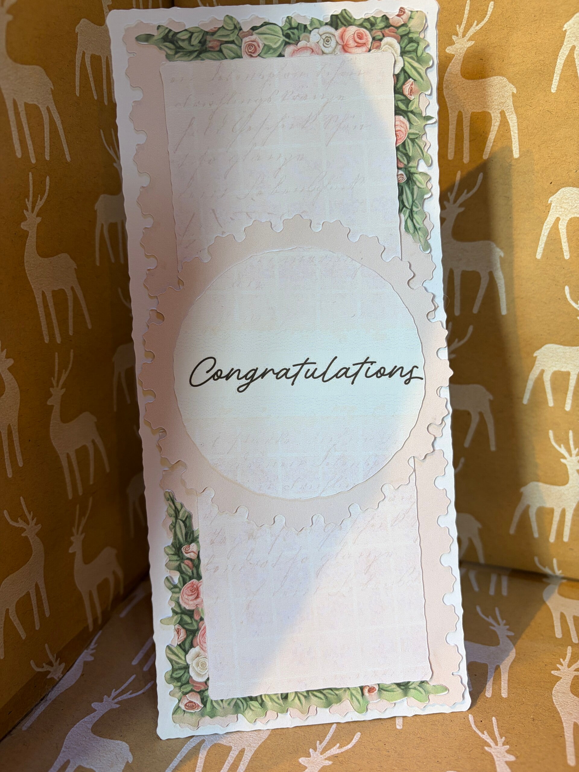 A beautiful handmade  Congratulations card