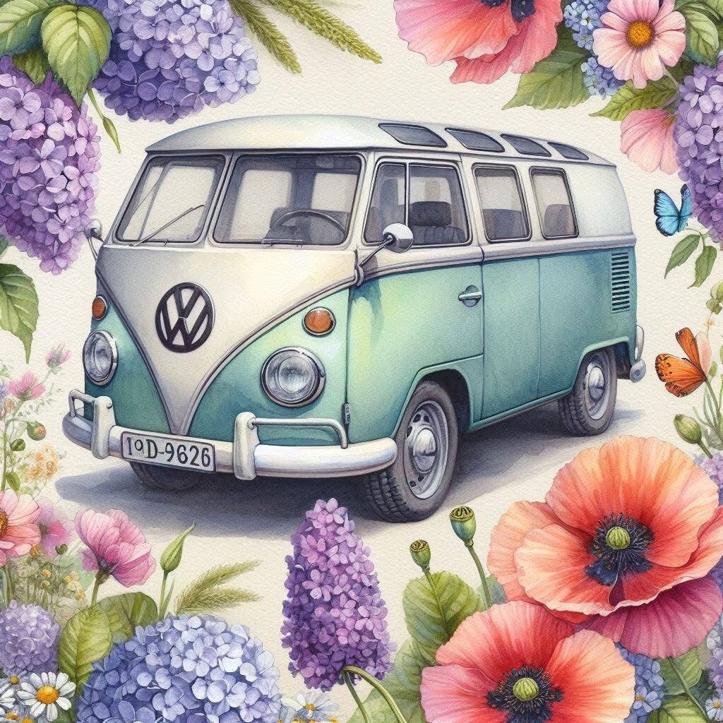 V.W Van & Car Cards
