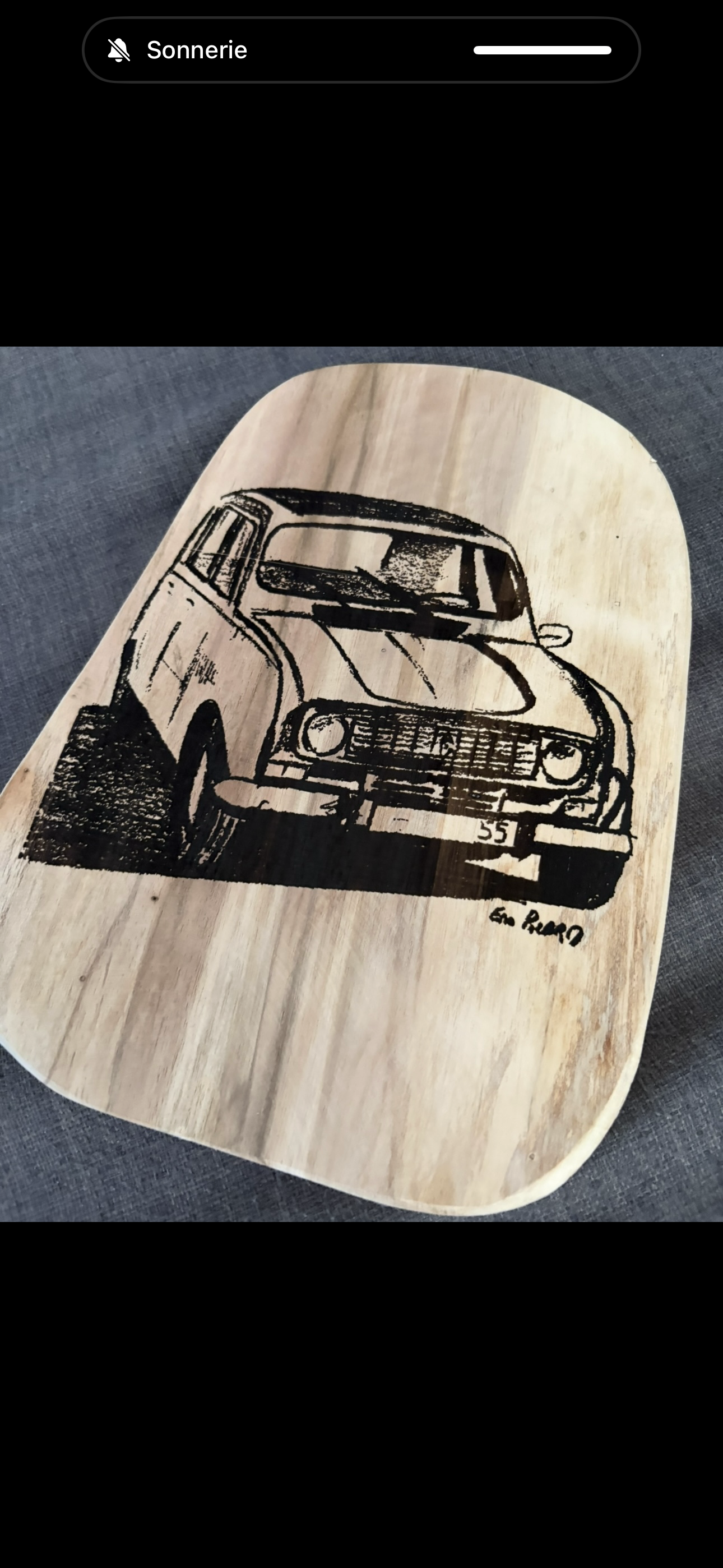 Décoration sur bois gravée ( cadre )