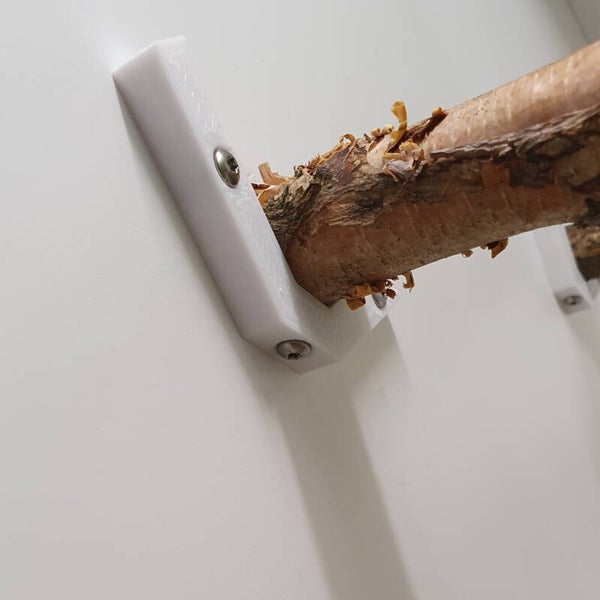 Asthalter für Terrarium (2 Stück inkl. 4 Edelstahlschrauben)