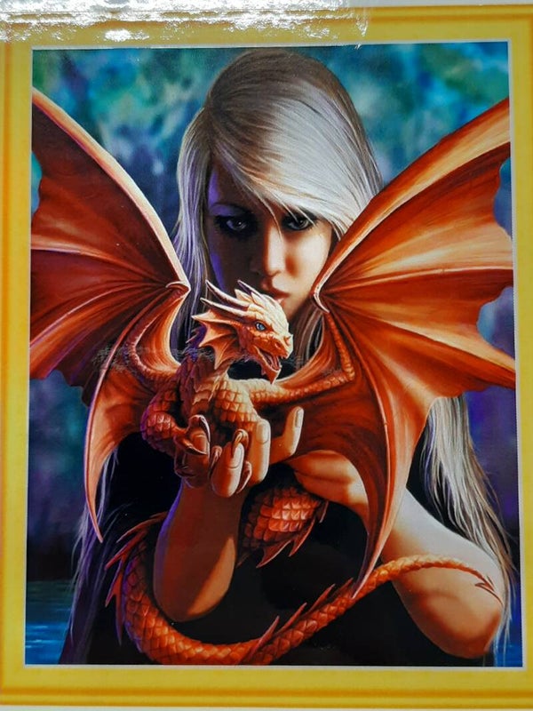 Drachenlady 50x40 Klebelfläche