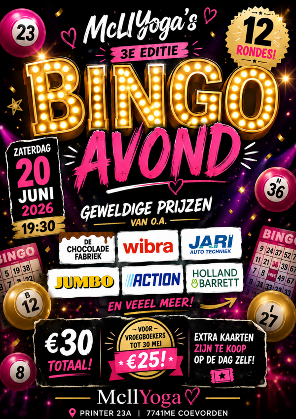 Bingo avond 20 Juni