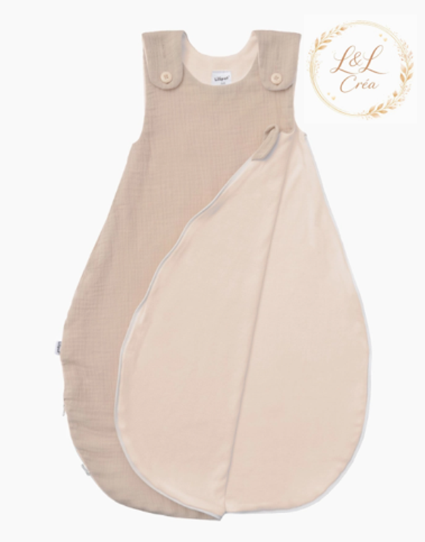 Gigoteuse d’été en mousseline beige