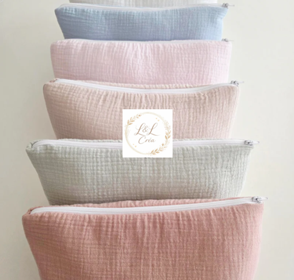 Trousse de toilette gaze de coton