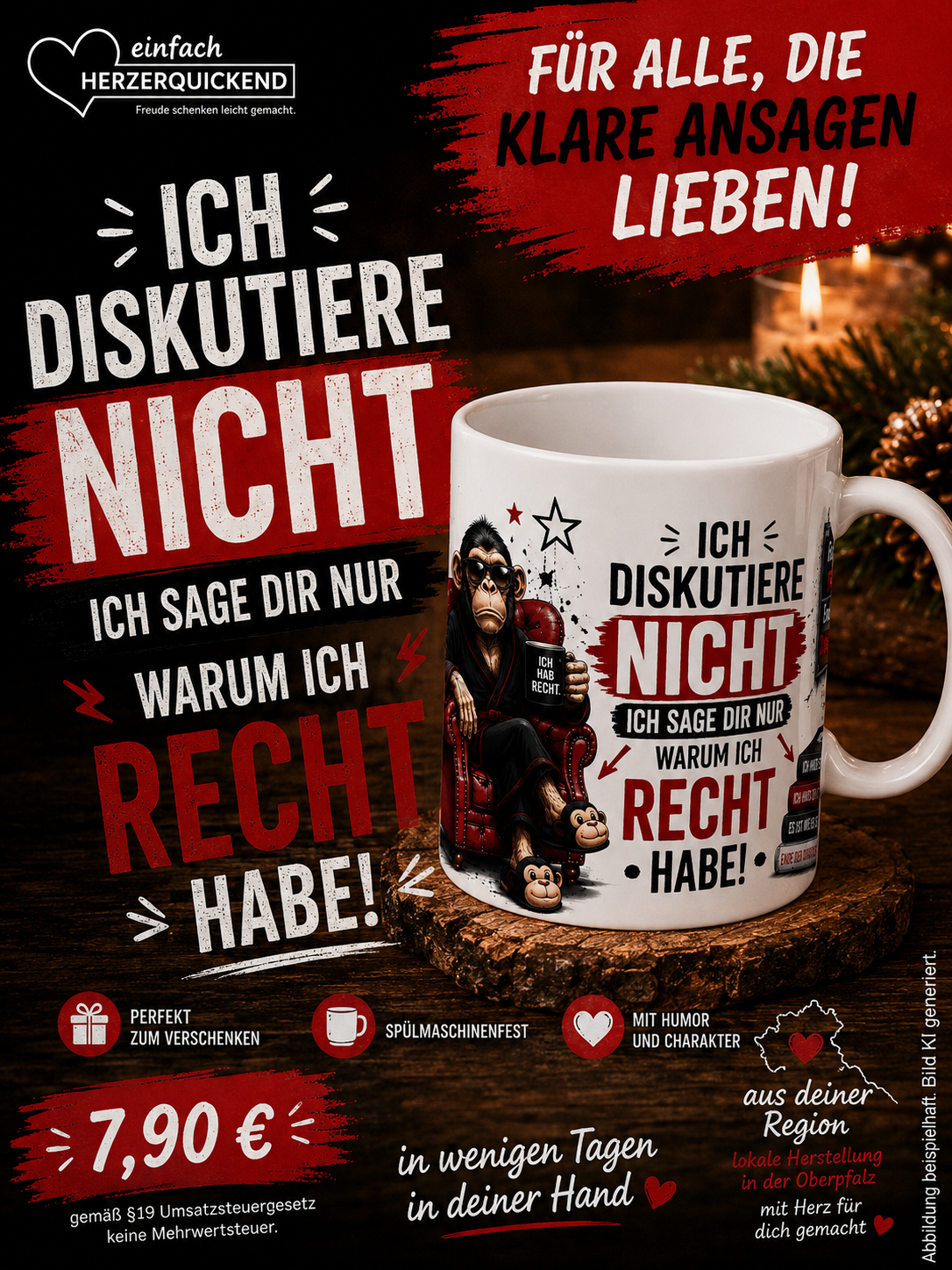 Tasse-Ich diskutiere nicht
