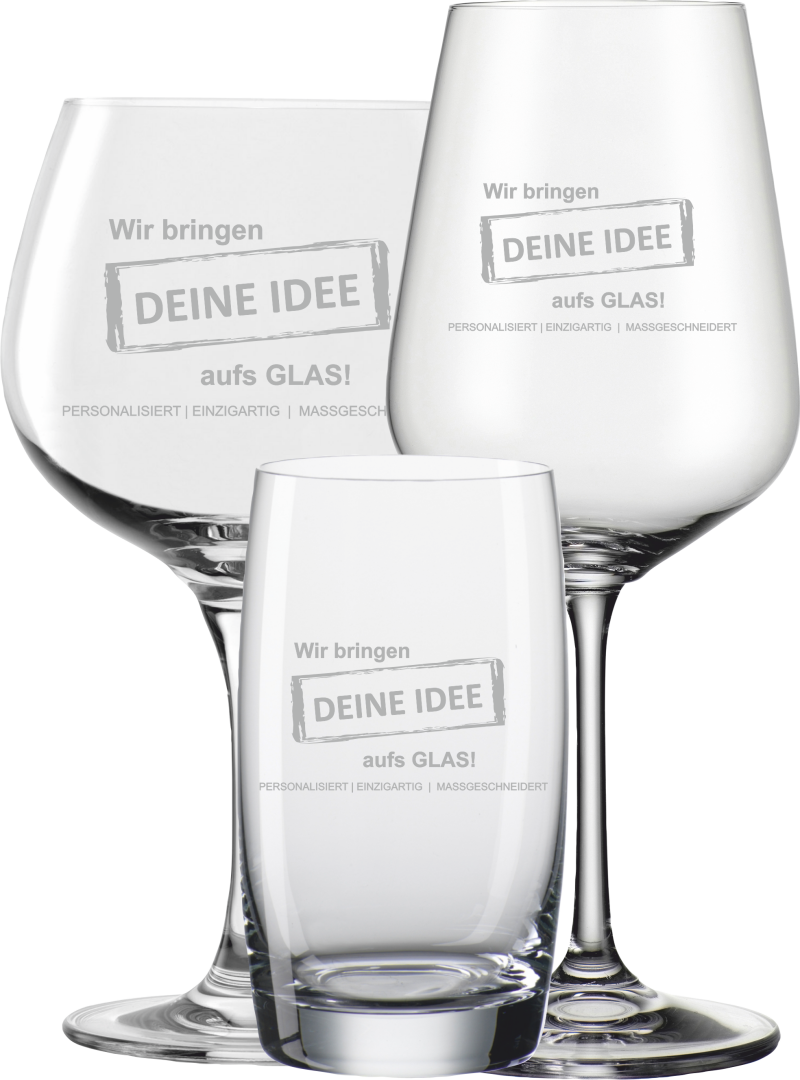 Artikelauswahl: gravierte Gläser