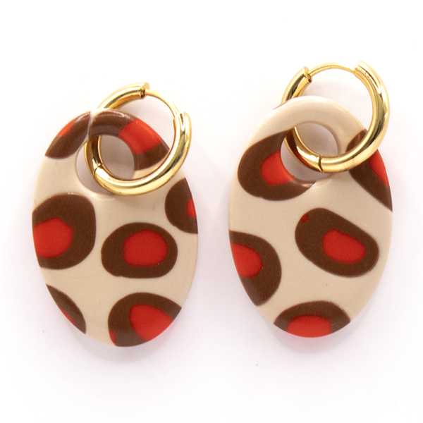 Oorbel Ovaal Groot Panter