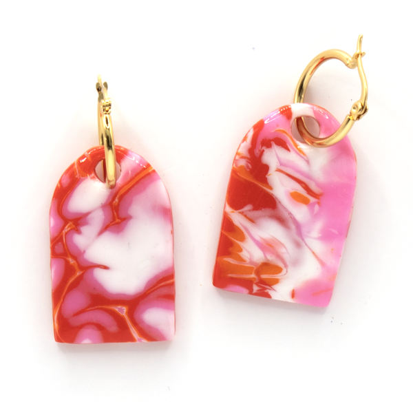 Oorbel Korf Multi Color Flamed